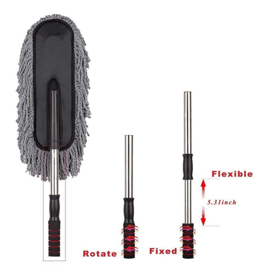 Car Duster – Retractable Handle Microfiber | Velvet Wheels