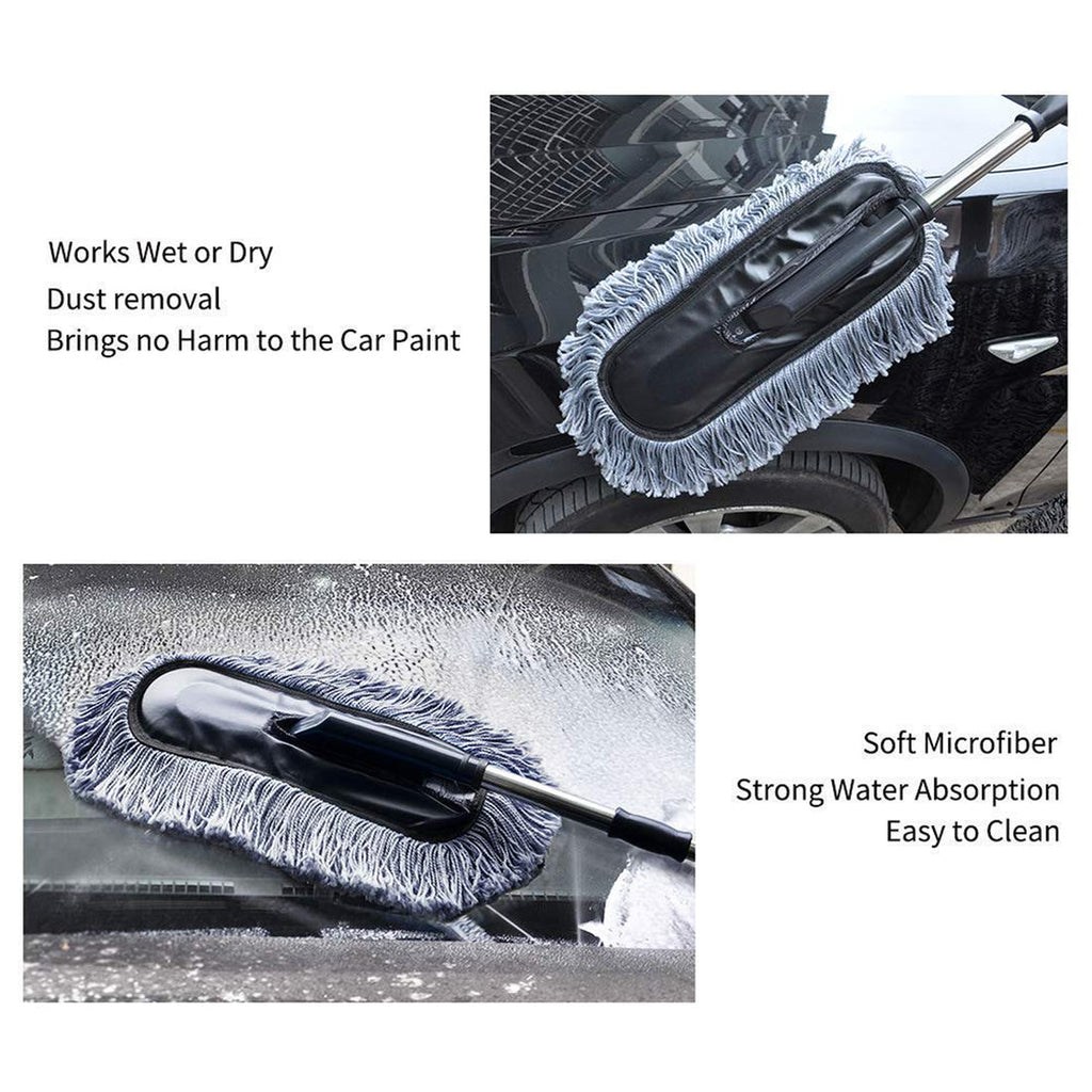 Car Duster – Retractable Handle Microfiber | Velvet Wheels