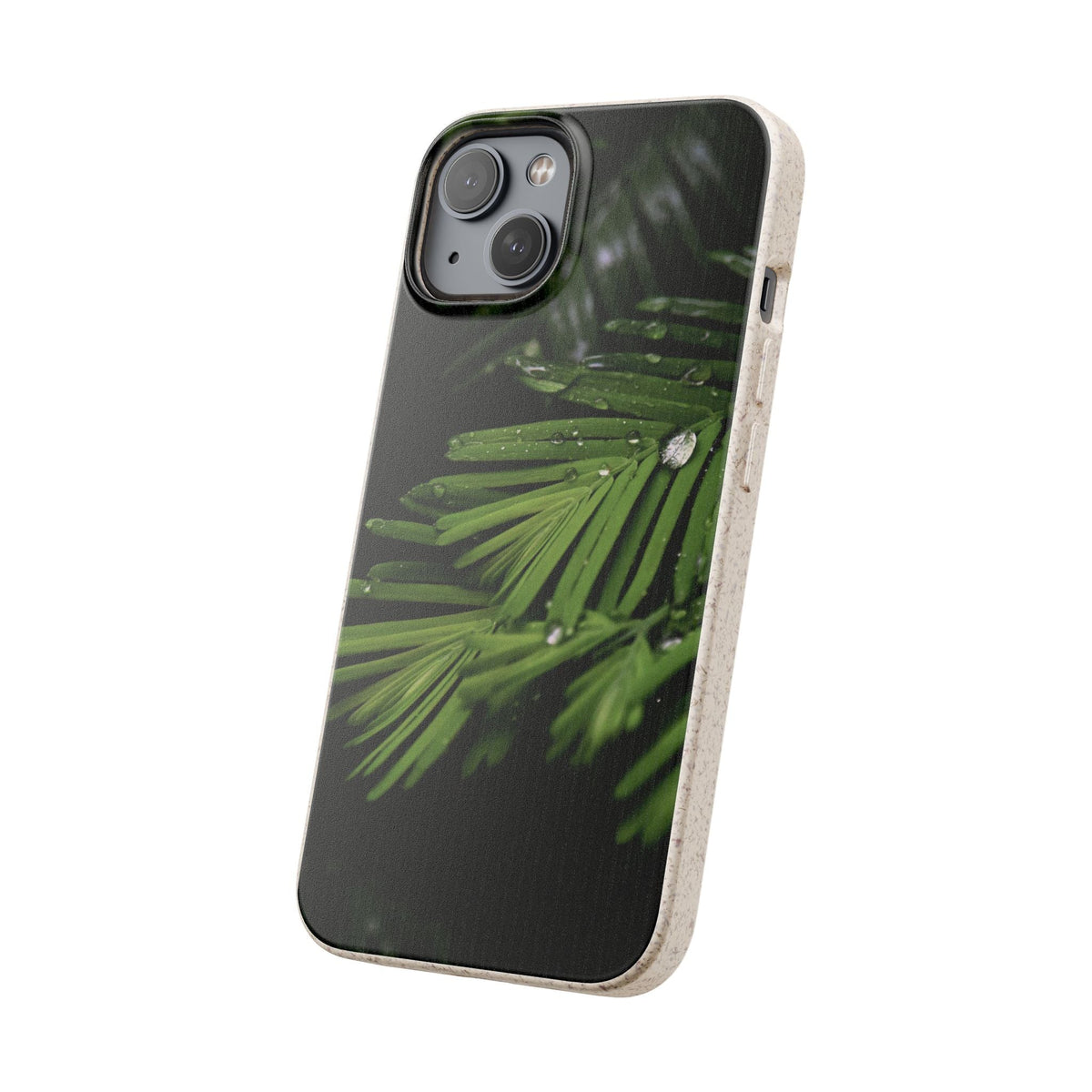 Fern Drops | Bamboo Biodegradable Cases (iPhone 16, 15, 14, 13, 12, 11) Sustainable Ocean Phone Case Eco-Friendly Plant