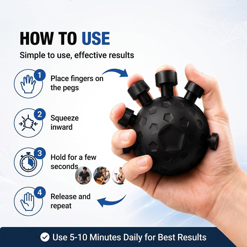 Eagle Claw Finger Gripper, Hand Grip Strength and Wrist Exerciser Ball