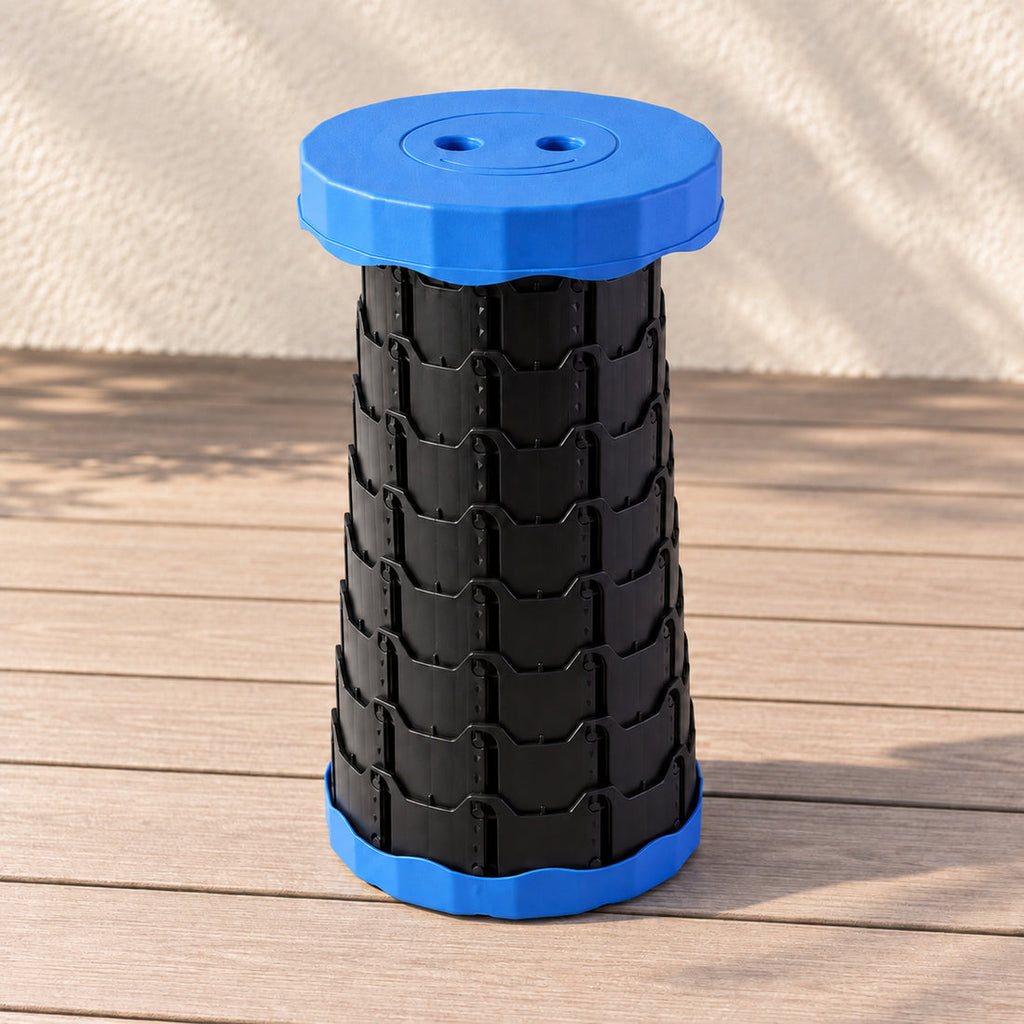 Telescopic Folding Stool, Retractable Portable Camping and Fishing Seat (1 Pc, 42x23 Cm