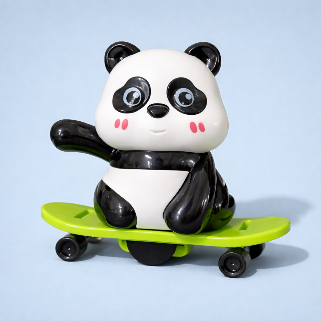 Wind-Up Panda Skateboard Toy for Kids – Fun Motor Skills Development